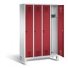 C+P Garderobenschrank Evolo, H1850xB1190xT500mm, Front Rubinrot, Korpus Lichtgrau (48010-40)