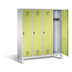 C+P Garderobenschrank Evolo, H1850xB1590xT500mm, Front Viridingrün, Korpus Lichtgrau (48010-42)