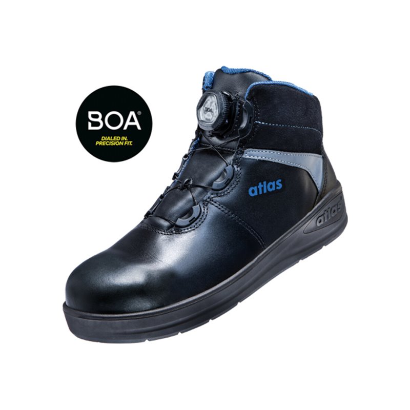 Atlas knöchelhoher Sicherheitsschuh THERMOTECH 9800 BOA HI HRO, S3, W10, schwarz