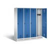 C+P Garderobenschrank Evolo, H1800xB1590xT500mm, Front Enzianblau, Korpus Lichtgrau (48020-42)