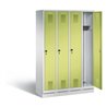 C+P Garderobenschrank Evolo, H1800xB1190xT500mm, Front Viridingrün, Korpus Lichtgrau (48020-40)