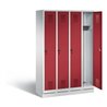 C+P Garderobenschrank Evolo, H1800xB1190xT500mm, Front Rubinrot, Korpus Lichtgrau (48020-40)