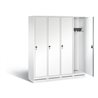 C+P Garderobenschrank Evolo, H1800xB1590xT500mm, Front Dekor Weiß, Korpus Verkehrsweiß (48020-42)