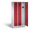 C+P Garderobenschrank Evolo, H1800xB900xT500mm, Front Rubinrot, Korpus Lichtgrau (48020-30)