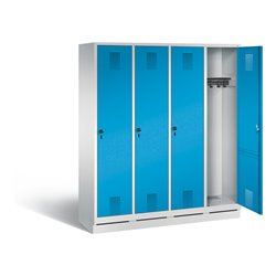 C+P Garderobenschrank Evolo, H1800xB1590xT500mm, Front Lichtblau, Korpus Lichtgrau (48020-42)