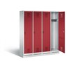C+P Garderobenschrank Evolo, H1800xB1590xT500mm, Front Rubinrot, Korpus Lichtgrau (48020-42)
