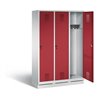 C+P Garderobenschrank Evolo, H1800xB1200xT500mm, Front Rubinrot, Korpus Lichtgrau (48020-32)