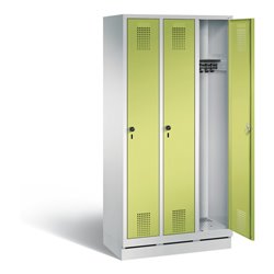 C+P Garderobenschrank Evolo, H1800xB900xT500mm, Front Viridingrün, Korpus Lichtgrau (48020-30)