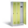 C+P Garderobenschrank Evolo, H1800xB900xT500mm, Front Viridingrün, Korpus Lichtgrau (48020-30)