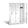 C+P Garderobenschrank Evolo, H1800xB1200xT500mm, Front Dekor Weiß, Korpus Verkehrsweiß (48020-32)