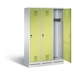 C+P Garderobenschrank Evolo, H1800xB1200xT500mm, Front Viridingrün, Korpus Lichtgrau (48020-32)