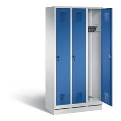 C+P Garderobenschrank Evolo, H1800xB900xT500mm, Front Enzianblau, Korpus Lichtgrau (48020-30)