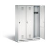 C+P Garderobenschrank Evolo, H1800xB1200xT500mm, Front Lichtgrau, Korpus Lichtgrau (48020-32)