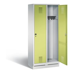 C+P Garderobenschrank Evolo, H1800xB810xT500mm, Front Viridingrün, Korpus Lichtgrau (48020-22)