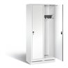 C+P Garderobenschrank Evolo, H1800xB810xT500mm, Front Dekor Weiß, Korpus Verkehrsweiß (48020-22)
