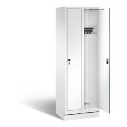 C+P Garderobenschrank Evolo, H1800xB610xT500mm, Front Dekor Weiß, Korpus Verkehrsweiß (48020-20)