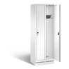 C+P Garderobenschrank Evolo, H1800xB610xT500mm, Front Dekor Weiß, Korpus Verkehrsweiß (48020-20)