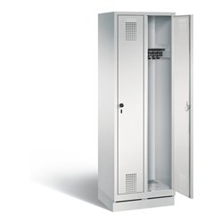 C+P Garderobenschrank Evolo, H1800xB610xT500mm, Front Lichtgrau, Korpus Lichtgrau (48020-20)