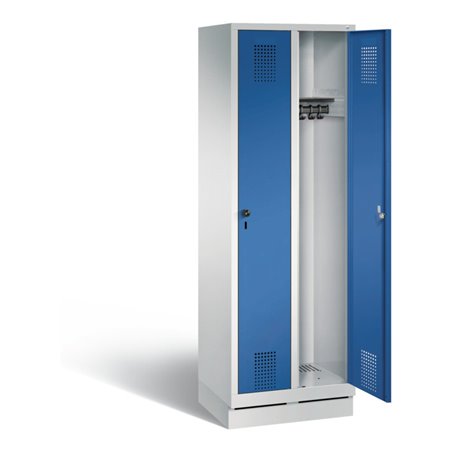 C+P Garderobenschrank Evolo, H1800xB610xT500mm, Front Enzianblau, Korpus Lichtgrau (48020-20)
