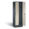 C+P Garderobenschrank Evolo, H1800xB610xT500mm, Front Dekor Sen-Esche, Korpus Anthrazitgrau (48020-20)