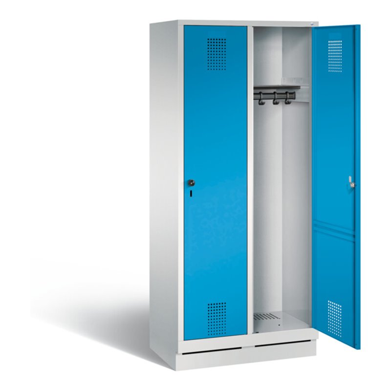 C+P Garderobenschrank Evolo, H1800xB810xT500mm, Front Lichtblau, Korpus Lichtgrau (48020-22)