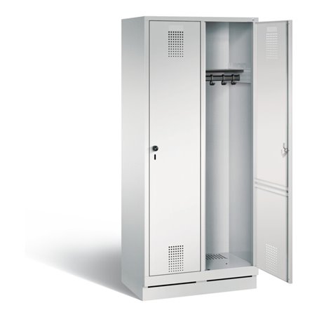 C+P Garderobenschrank Evolo, H1800xB810xT500mm, Front Lichtgrau, Korpus Lichtgrau (48020-22)