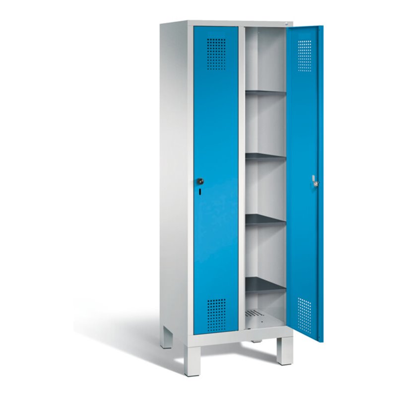 C+P Wäsche-Spind Evolo, H1850xB610xT500mm, Front Lichtblau, Korpus Lichtgrau (48010-20B)