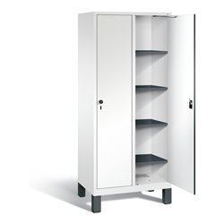 C+P Wäsche-Spind Evolo, H1850xB810xT500mm, Front Dekor Weiß, Korpus Verkehrsweiß (48010-22B)