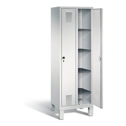 C+P Wäsche-Spind Evolo, H1850xB610xT500mm, Front Lichtgrau, Korpus Lichtgrau (48010-20B)