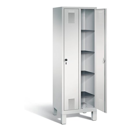 C+P Wäsche-Spind Evolo, H1850xB610xT500mm, Front Lichtgrau, Korpus Lichtgrau (48010-20B)