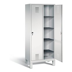 C+P Wäsche-Spind Evolo, H1850xB810xT500mm, Front Lichtgrau, Korpus Lichtgrau (48010-22B)