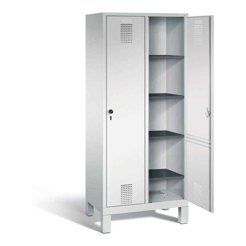 C+P Wäsche-Spind Evolo, H1850xB810xT500mm, Front Lichtgrau, Korpus Lichtgrau (48010-22B)