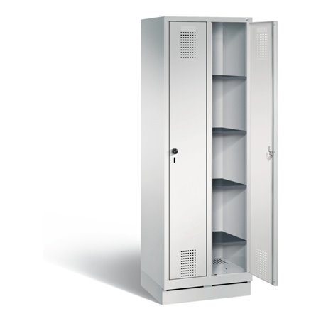 C+P Wäsche-Spind Evolo, H1800xB610xT500mm, Front Lichtgrau, Korpus Lichtgrau (48020-20B)