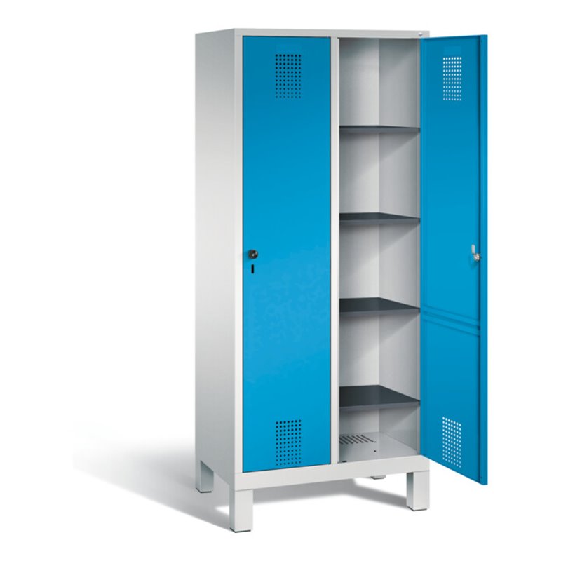 C+P Wäsche-Spind Evolo, H1850xB810xT500mm, Front Lichtblau, Korpus Lichtgrau (48010-22B)