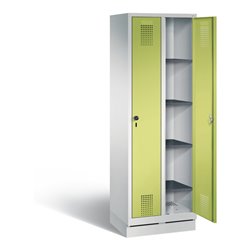 C+P Wäsche-Spind Evolo, H1800xB610xT500mm, Front Viridingrün, Korpus Lichtgrau (48020-20B)