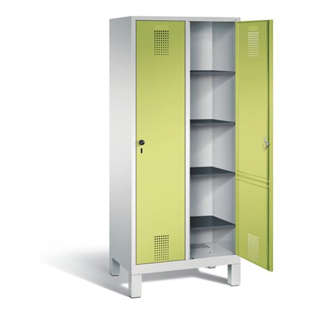 C+P Wäsche-Spind Evolo, H1850xB810xT500mm, Front Viridingrün, Korpus Lichtgrau (48010-22B)