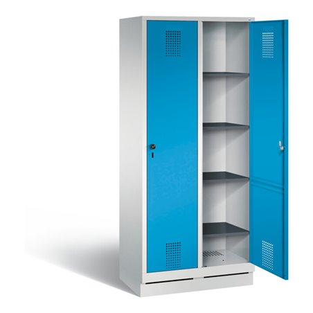 C+P Wäsche-Spind Evolo, H1800xB810xT500mm, Front Lichtblau, Korpus Lichtgrau (48020-22B)