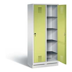 C+P Wäsche-Spind Evolo, H1800xB810xT500mm, Front Viridingrün, Korpus Lichtgrau (48020-22B)