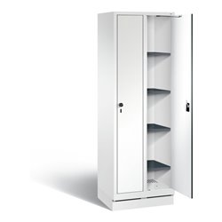 C+P Wäsche-Spind Evolo, H1800xB610xT500mm, Front Dekor Weiß, Korpus Verkehrsweiß (48020-20B)