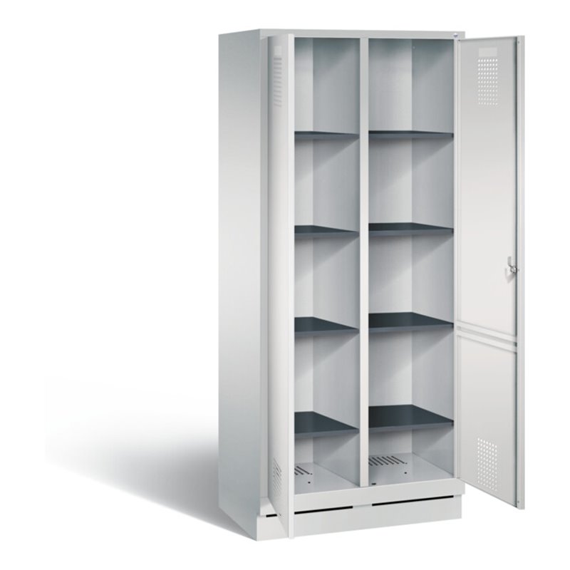 C+P Wäsche-Spind Evolo, H1800xB810xT500mm, Front Lichtgrau, Korpus Lichtgrau (48022-22B)