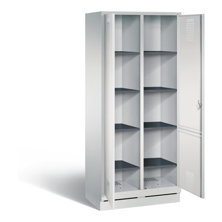 C+P Wäsche-Spind Evolo, H1800xB810xT500mm, Front Lichtgrau, Korpus Lichtgrau (48022-22B)