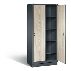 C+P Wäsche-Spind Evolo, H1800xB810xT500mm, Front Dekor Sen-Esche, Korpus Anthrazitgrau (48020-22B)