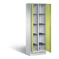 C+P Wäsche-Spind Evolo, H1800xB610xT500mm, Front Viridingrün, Korpus Lichtgrau (48022-20B)