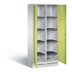 C+P Wäsche-Spind Evolo, H1800xB810xT500mm, Front Viridingrün, Korpus Lichtgrau (48022-22B)