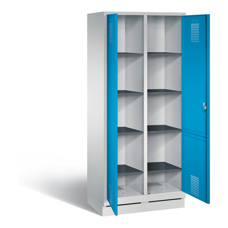 C+P Wäsche-Spind Evolo, H1800xB810xT500mm, Front Lichtblau, Korpus Lichtgrau (48022-22B)