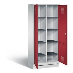 C+P Wäsche-Spind Evolo, H1800xB810xT500mm, Front Rubinrot, Korpus Lichtgrau (48022-22B)