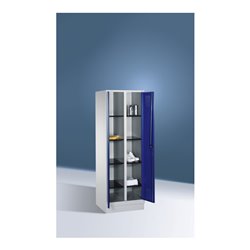 C+P Wäsche-Spind Evolo, H1800xB610xT500mm, Front Enzianblau, Korpus Lichtgrau (48022-20B)