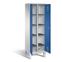 C+P Wäsche-Spind Evolo, H1850xB610xT500mm, Front Enzianblau, Korpus Lichtgrau (48012-20B)