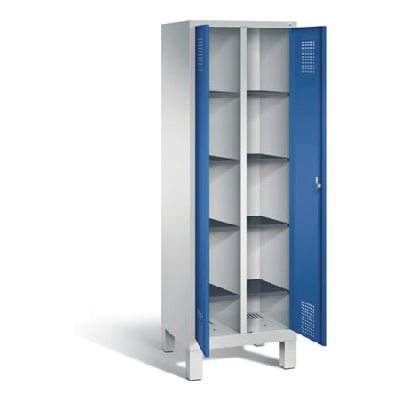 C+P Wäsche-Spind Evolo, H1850xB610xT500mm, Front Enzianblau, Korpus Lichtgrau (48012-20B)