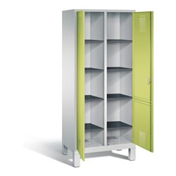 C+P Wäsche-Spind Evolo, H1850xB810xT500mm, Front Viridingrün, Korpus Lichtgrau (48012-22B)